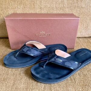 Coach Black Sandals